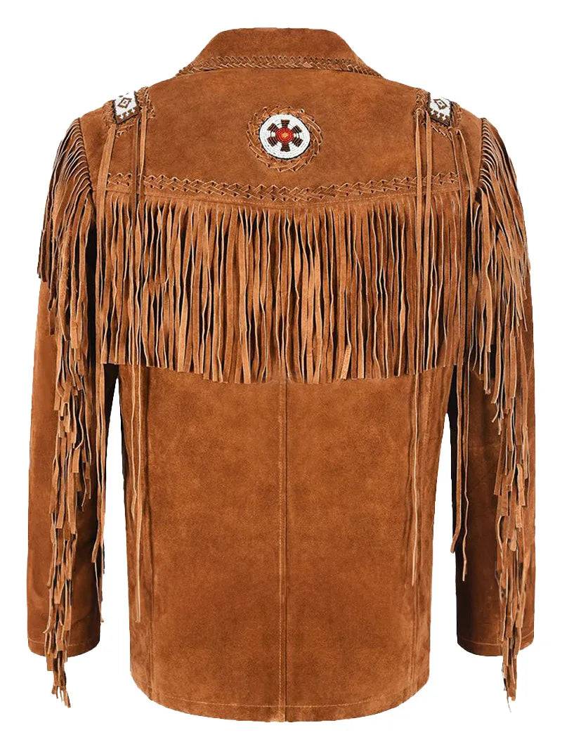Beaded and Fringed Suede Jacket image 1