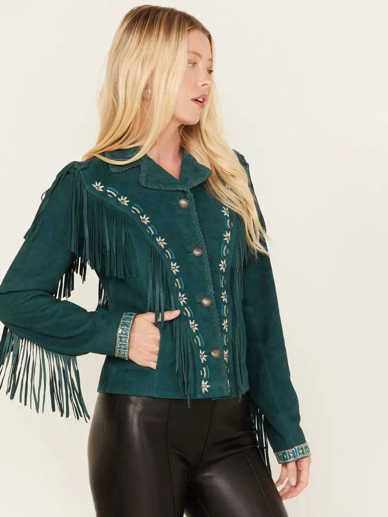 Shyanne Women's Suede Fringe Jacket image 3