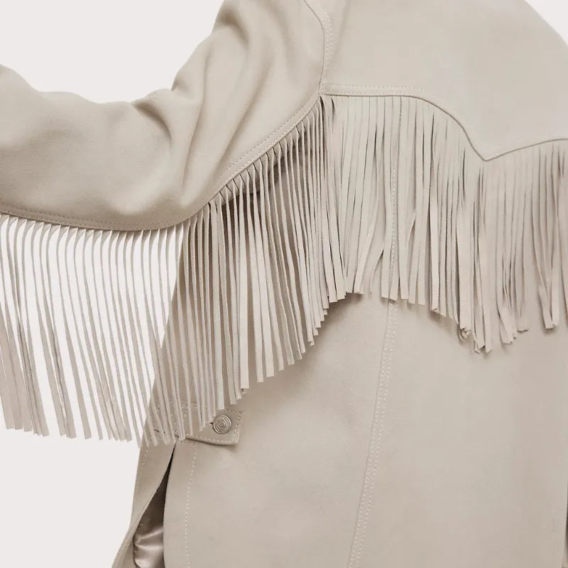 Fringe Suede Leather Jacket image 2