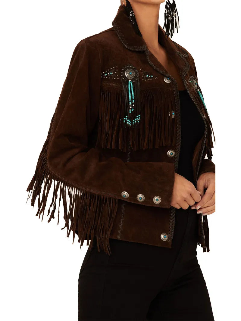 Scully Fringe And Beaded Suede Jacket image 3
