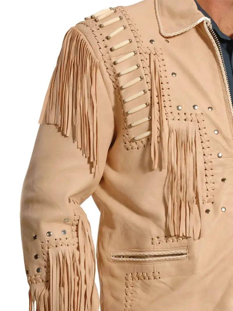 Mens Suede Fringe Western Jacket image 3