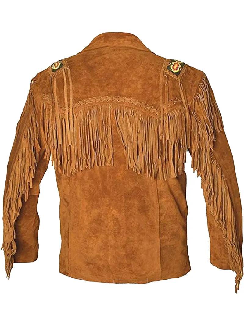 Men Cowboy Western Leather Jacket image 3