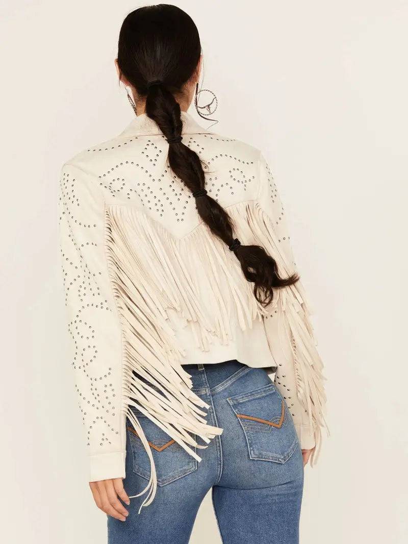 Women's Blair Fringe and Studded Suede Snap Jacket image 1