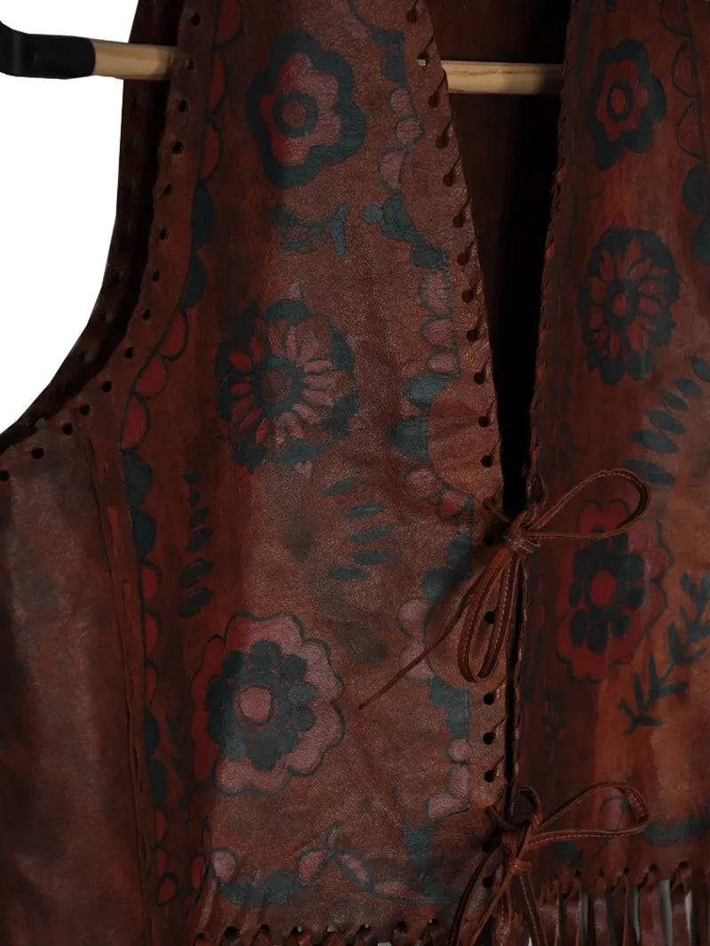 Vintage Brown 100% Genuine Leather Vest image 2