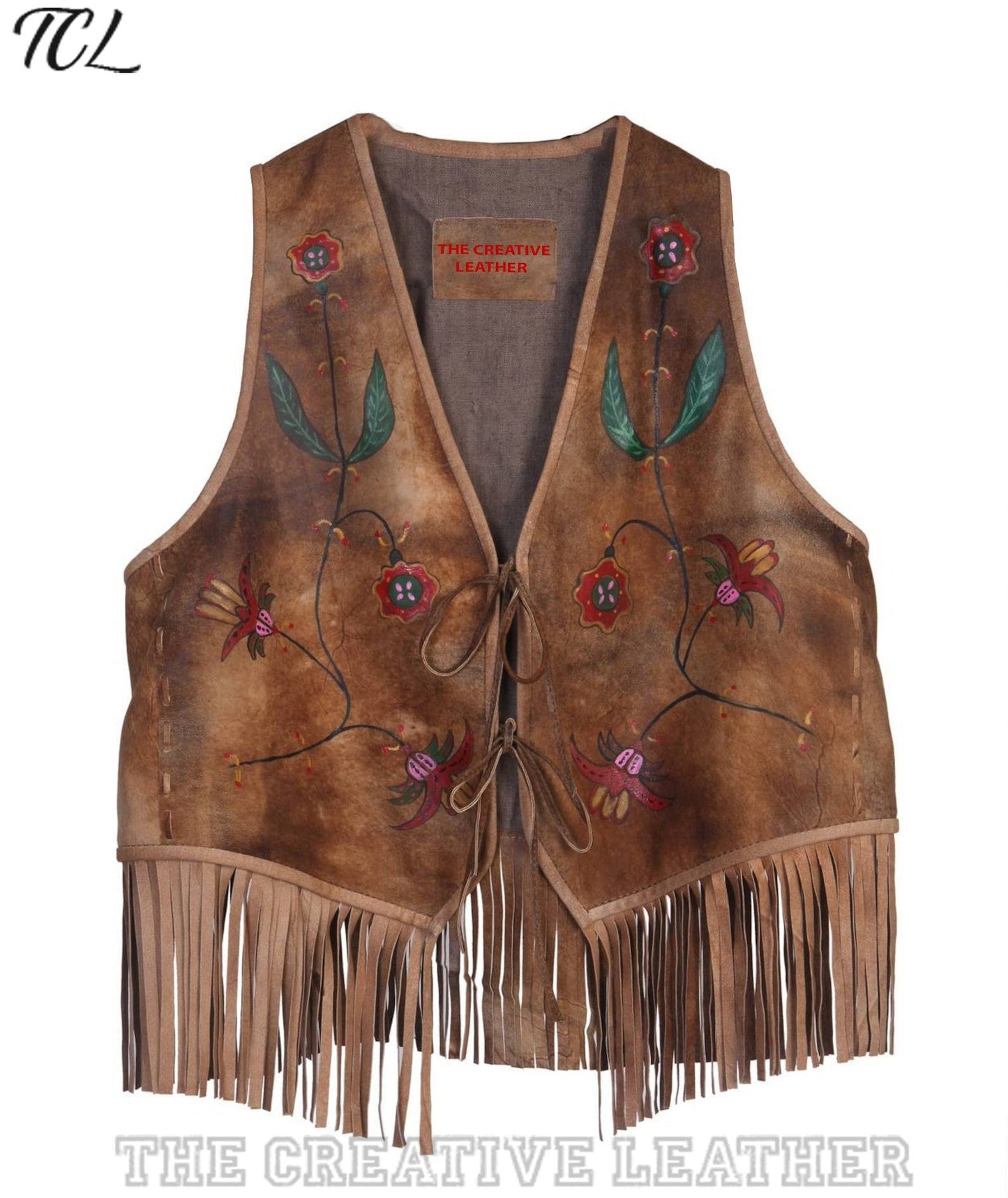 Vintage Genuine Ladies Leather Vest - 4XL (US 50) image