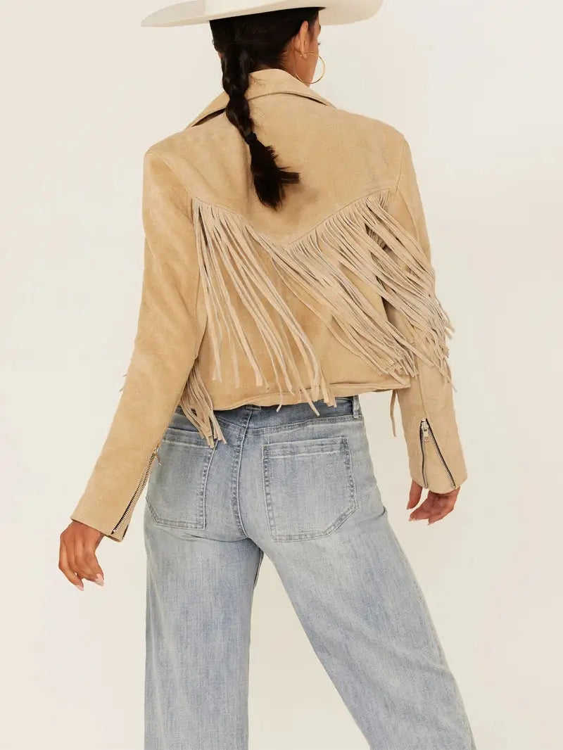 Understated Leather Women's Fearless Fringe Suede Jacket image 2