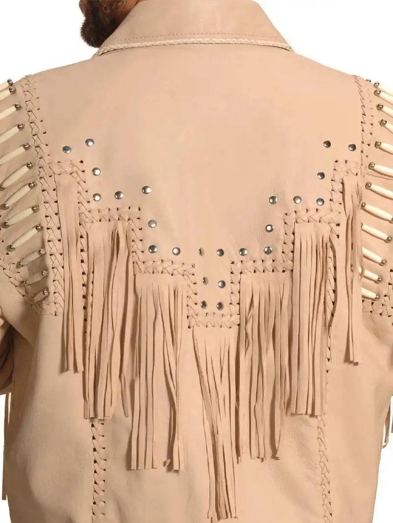 Mens Suede Fringe Western Jacket image 4