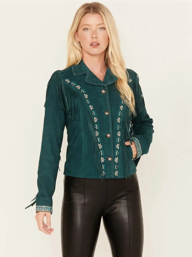 Shyanne Women's Suede Fringe Jacket image 0