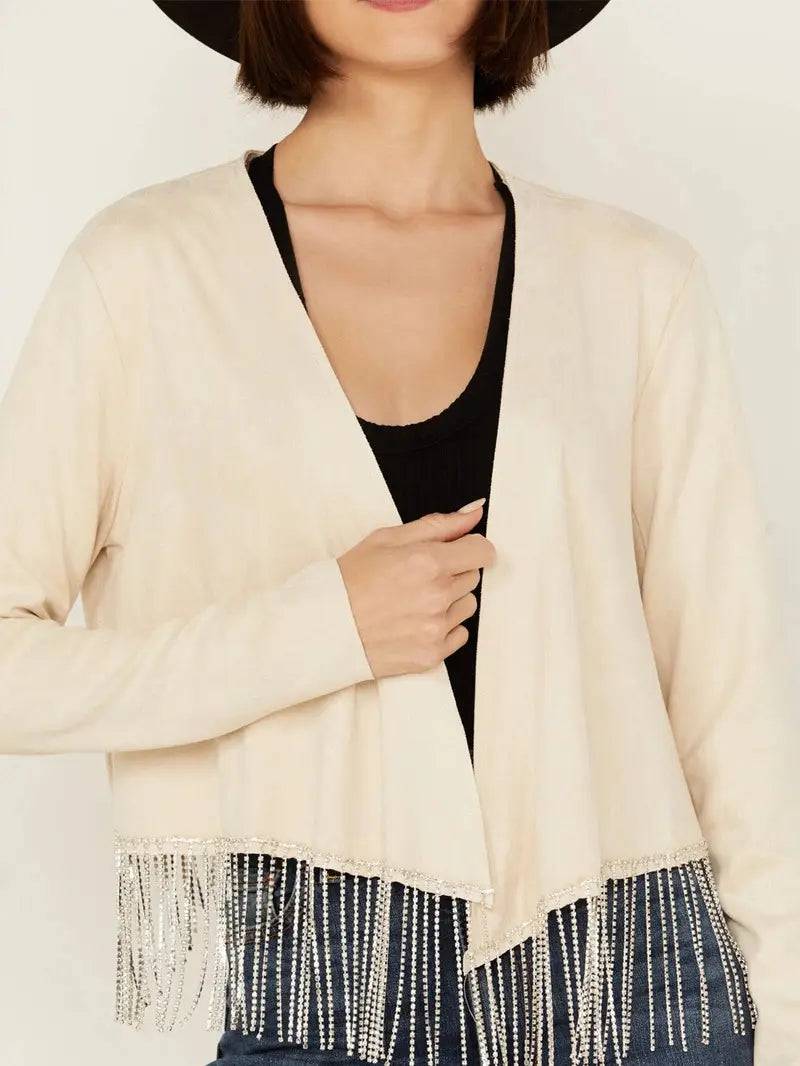 Women's Rhinestone Fringe Jacket image 2