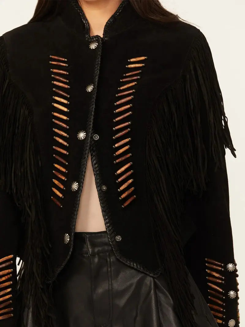 Scully Women's Beaded Fringe Jacket image 2