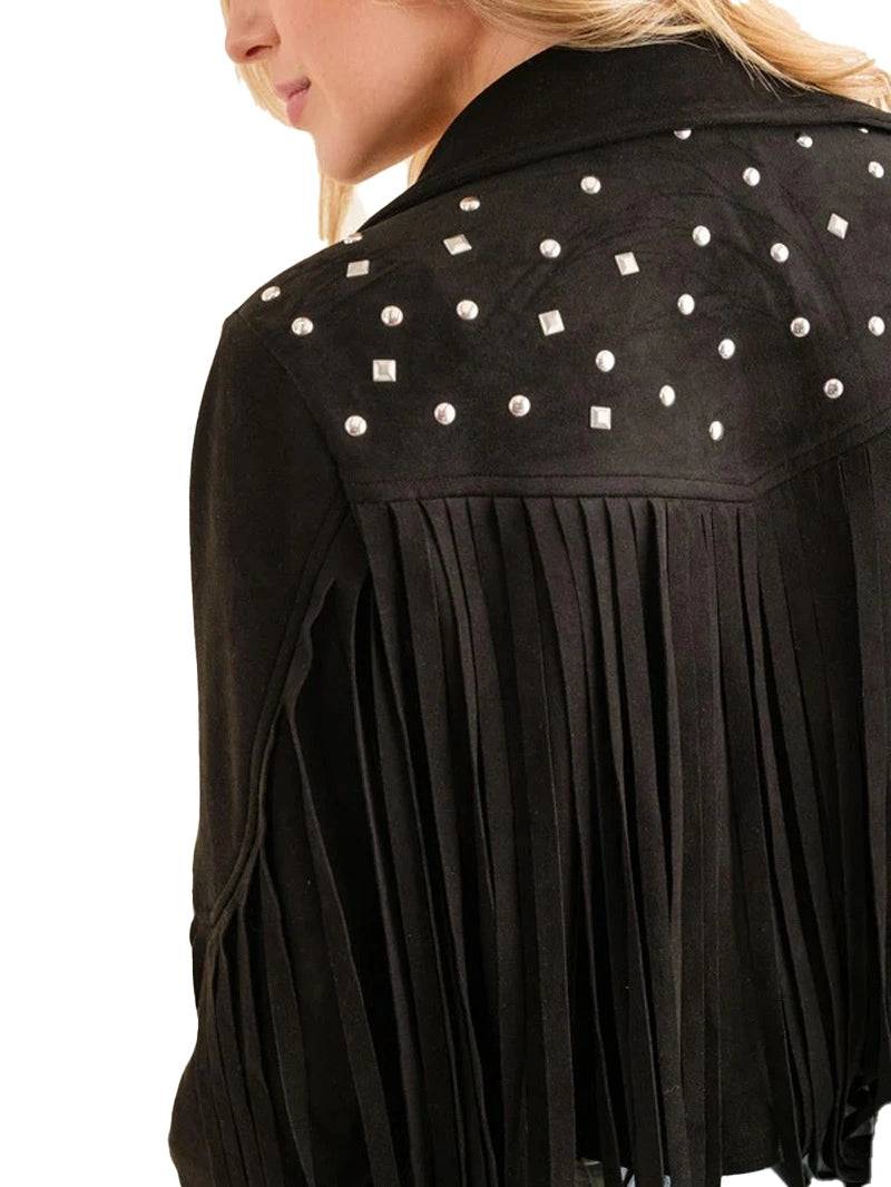 Studded Fringe Open Western Jacket image 4