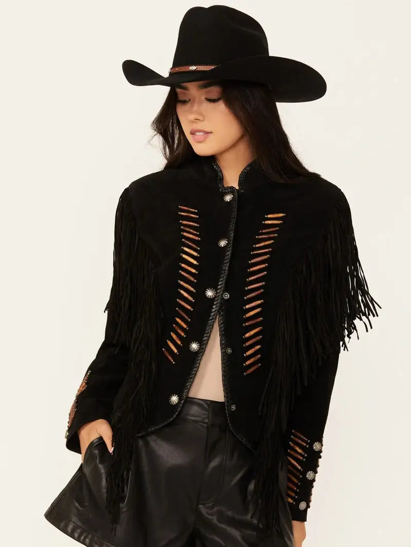 Scully Women's Beaded Fringe Jacket image 0