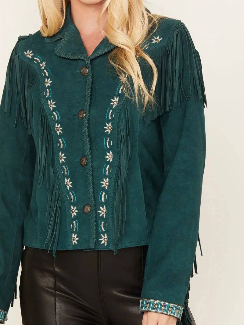 Shyanne Women's Suede Fringe Jacket image 2