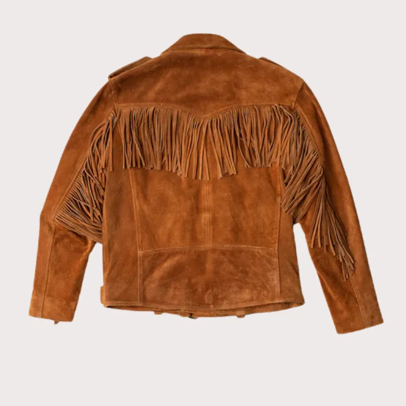 Premium Fringe Leather Jacket image 3