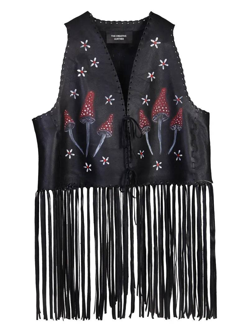 Vintage 100% Genuine Women Leather Vest image 0
