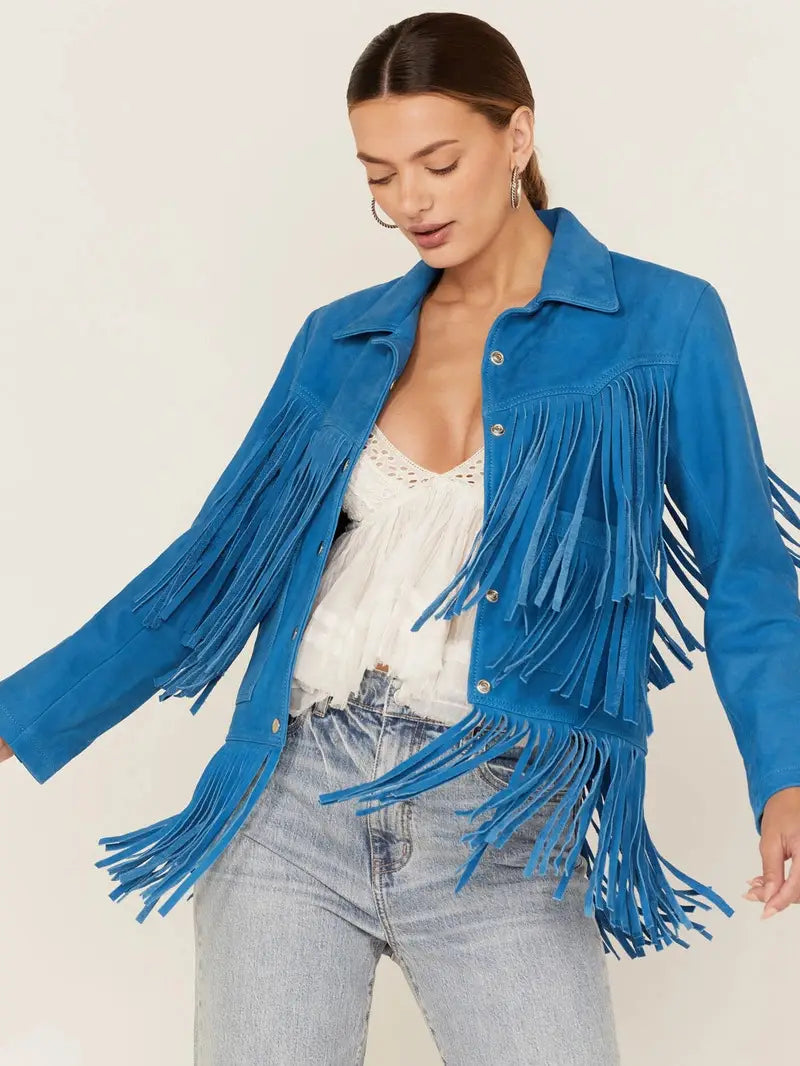 Understated Leather Women's Leather Fringe Jacket image 3