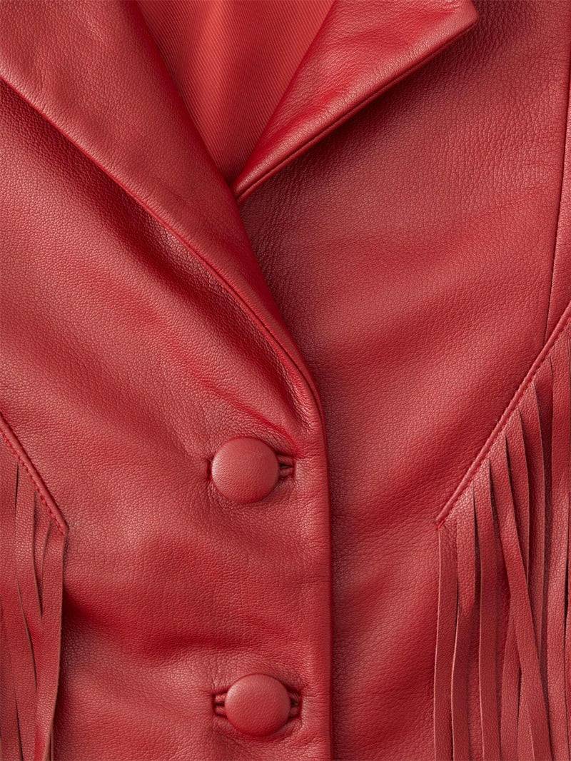 Women's Fringe Leather Jacket image 2