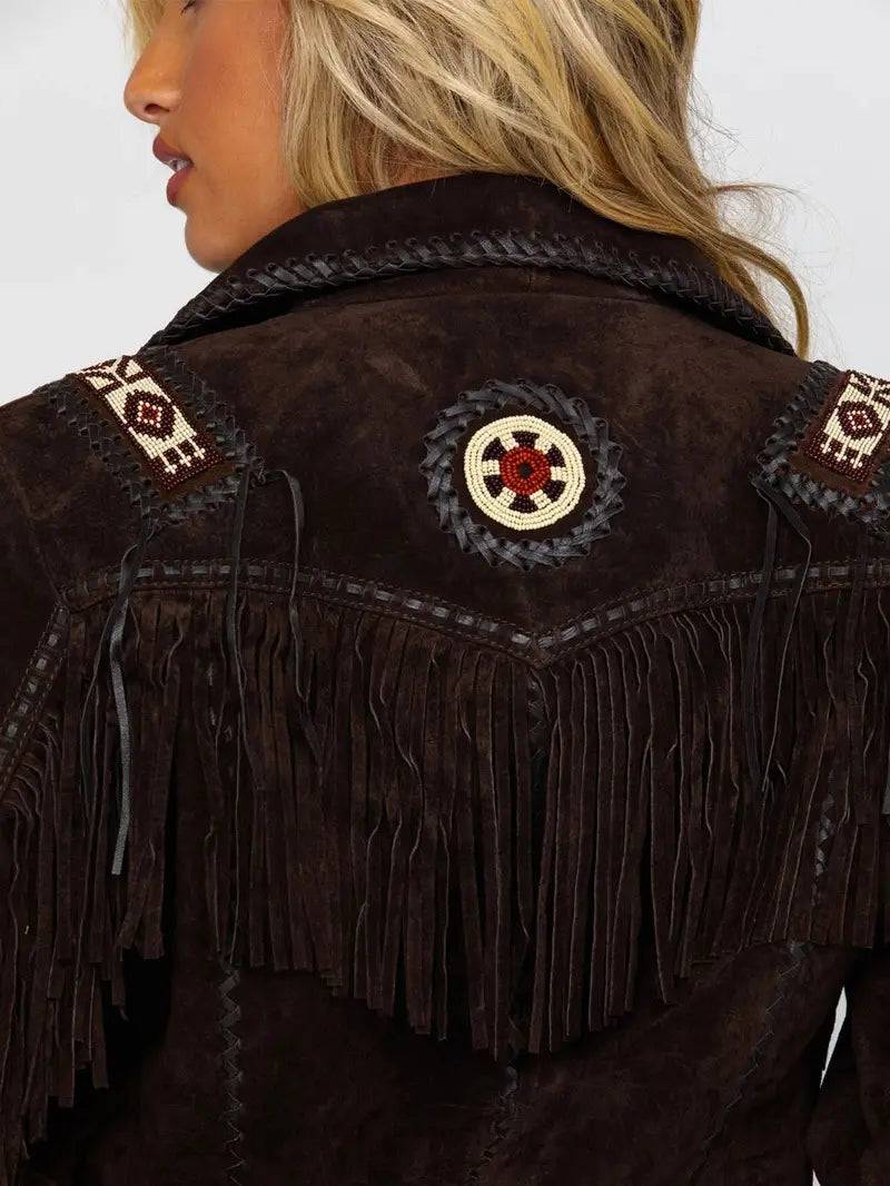 Scully Women's Boar Suede Beaded Fringe Jacket image 2