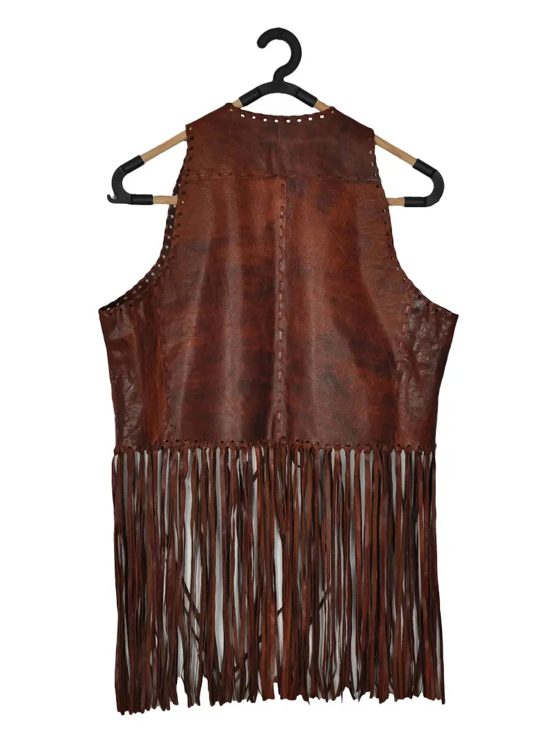 Vintage Brown 100% Genuine Leather Vest image 1