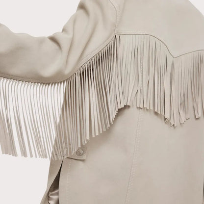 Fringe Suede Leather Jacket image 2