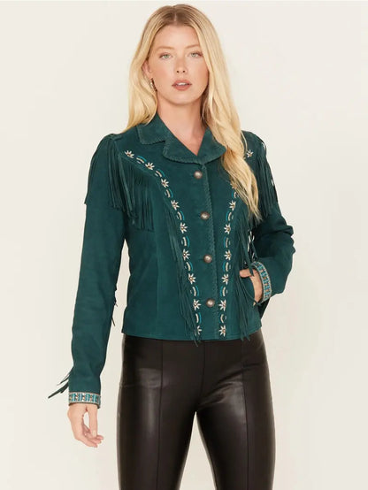 Shyanne Women's Suede Fringe Jacket image 0