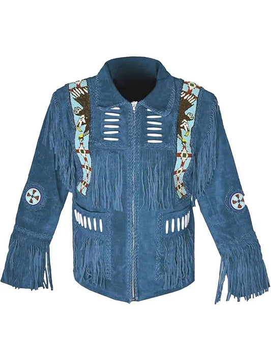 Men Cowboy Western Leather Jacket image 0