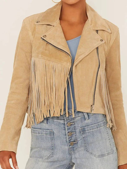 Understated Leather Women's Fearless Fringe Suede Jacket image 1