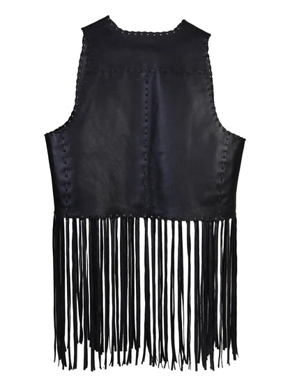 Vintage 100% Genuine Women Leather Vest image 1