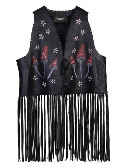 Vintage 100% Genuine Women Leather Vest image 0