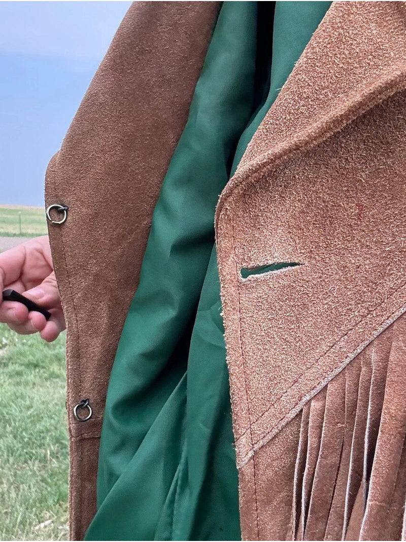 Vintage 70s Honey Brown Suede Fringe Jacket image 4