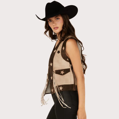 Scully Women's Star Leather Vest image 1