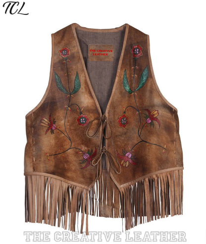 Vintage Genuine Ladies Leather Vest - XL (US 44) image