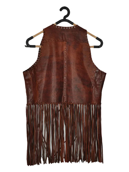 Vintage Brown 100% Genuine Leather Vest image 1