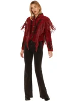 Cripple Creek Beaded Suede Fringe Jacket