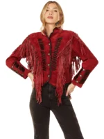 Cripple Creek Beaded Suede Fringe Jacket