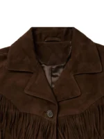 Brown Lamb Suede Fringed Jacket