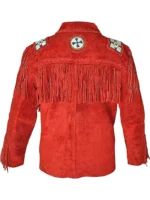 Cowboy Western Leather Jacket With Fringe (4)