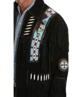 Fringed Suede Leather Jacket- Big Tall