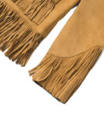 Tan Fringe suede jacket