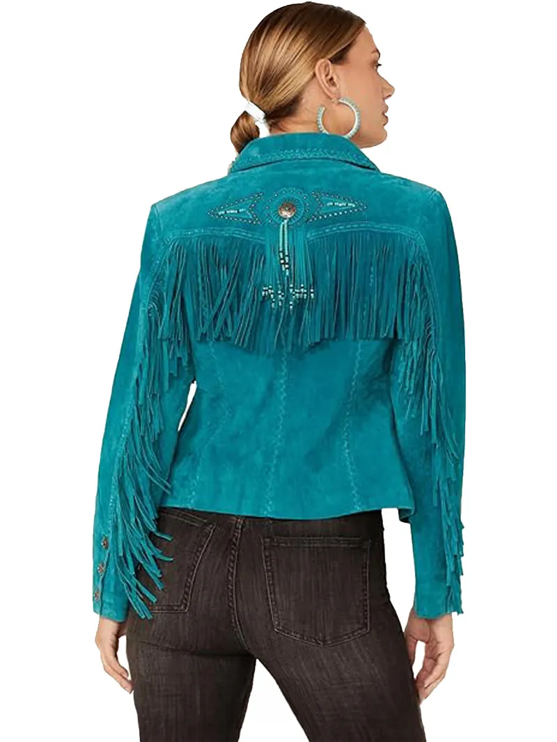 Ladies Luxury Clothing Suede Fringe Jacket (1) Ladies Luxury Suede Fringe Jacket