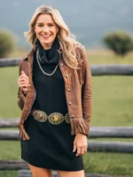 Vintage Fringe Leather Jacket