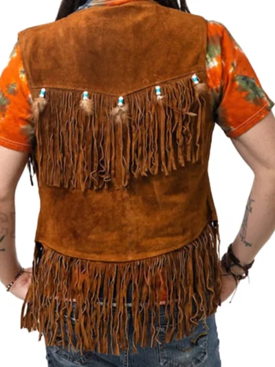 Leather Fringe Vest