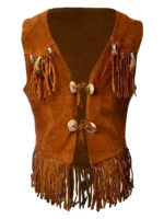 Leather Fringe Vest
