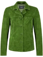 Lime Green Suede Jacket - women suede jacket