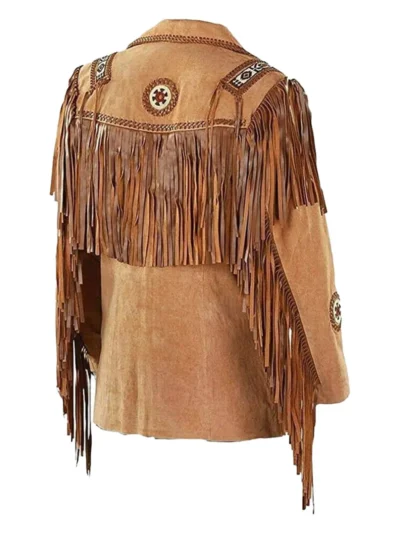 Handmade Suede Fringe Leather Jacket
