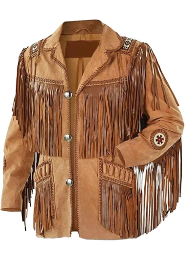 Handmade Suede Fringe Leather Jacket