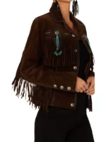 Scully Fringe And Beaded Suede Jacket