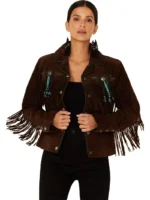Scully Fringe And Beaded Suede Jacket