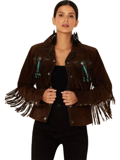 Scully Fringe And Beaded Suede Jacket