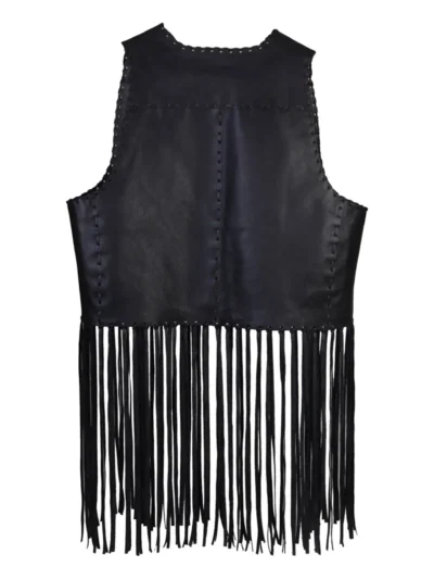 Vintage 100% Genuine Women Leather Vest (2)